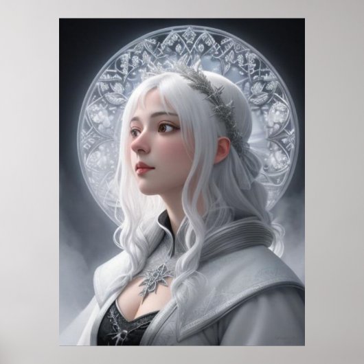 Winter Magie - AI Fantasy Digital Art Print Poster (Vorne)