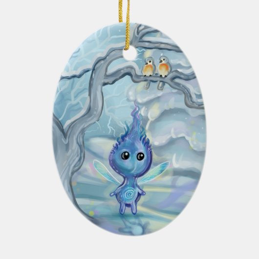 Winter-Magie Keramik Ornament (Hinten)