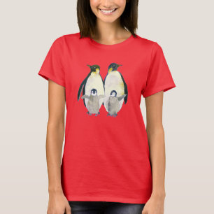 Winter-magische Pinguin-Familie T-Shirt