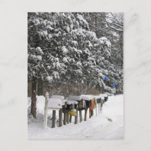 Winter Mail Boxen Urlaubspostkarte Feiertagspostkarte