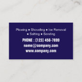 Winter Maintenance Services Snow Removal Visitenkarte (Rückseite)