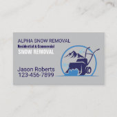 Winter Maintenance Services Snow Removal Visitenkarte (Vorderseite)