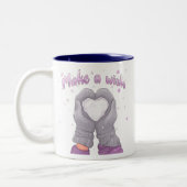 Winter Make A Wish Girly Zweifarbige Tasse (Links)