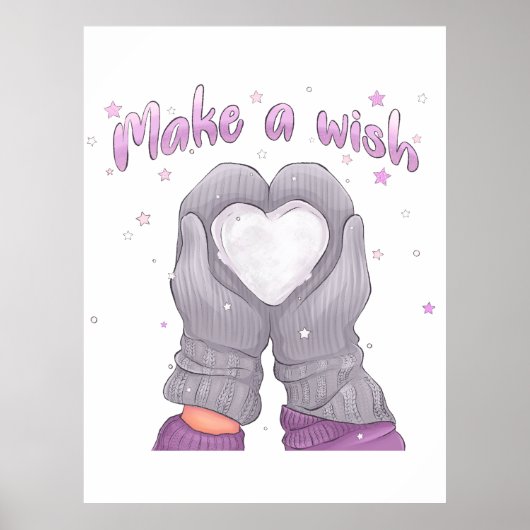 Winter Make A Wish Mädchenhaft  Poster (Vorne)