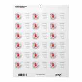 WINTER MALE KARDINAL ADRESSAUFKLEBER (Vorne)