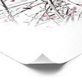 WINTER MALE KARDINAL FOTODRUCK (Ecke)