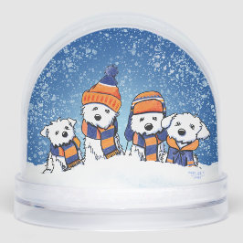 Winter Maltese Christmas Art Schneekugeln