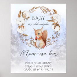 Winter Mama osa Bar Baby Shower Poster
