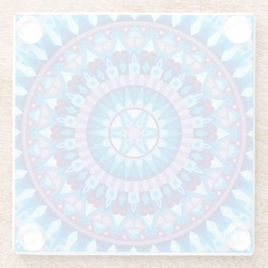 Winter Mandala Glasuntersetzer (Rückseite)