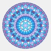 Winter Mandala Runder Aufkleber (Vorderseite)