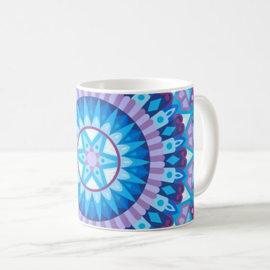Winter Mandala Tasse (VorderseiteRechts)