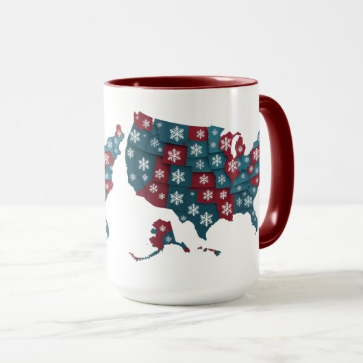Winter Map Combo Tasse (VorderseiteRechts)