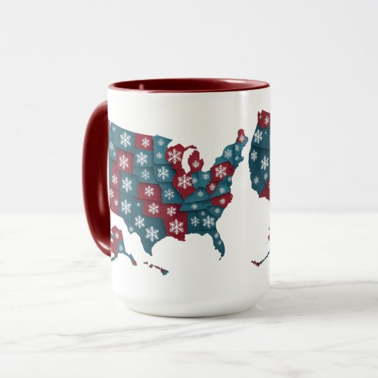 Winter Map Combo Tasse (Vorderseite Links)