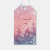 Winter Märchen Geschenkanhänger, verzauberte Schne Geschenkanhänger (Vorderseite)