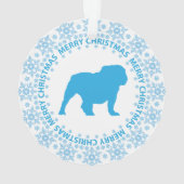 Winter-Märchenland-blaue u. weiße Ornament (Rückseite)