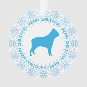 Winter-Märchenland-blaue u. weiße Ornament