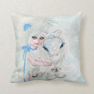Winter-Märchenland   Chibi Mädchen-Pony-Kissen Kissen