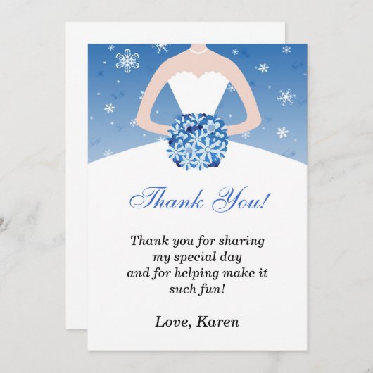 Winter-Märchenland danken Ihnen zu kardieren Dankeskarte (Vorne/Hinten)