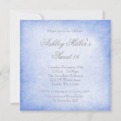 Winter-Märchenland-Diamant-Schneeflocke-Bonbon 16 Einladung (Rückseite)