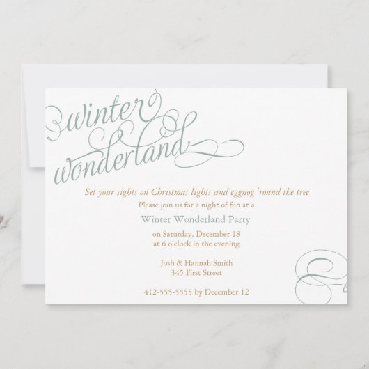 Winter-Märchenland Einladung (Vorderseite)