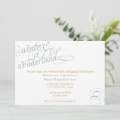Winter-Märchenland Einladung (Stehend Vorderseite)