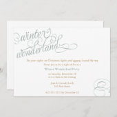 Winter-Märchenland Einladung (Vorne/Hinten)