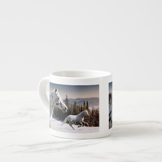 Winter-Märchenland Espressotasse (Vorderseite Links)