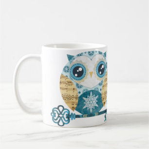 Winter-Märchenland-Eule beschriftet Tasse