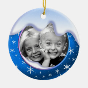 Winter-Märchenland-Familien-Verzierung Keramik Ornament
