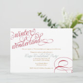 Winter-Märchenland-Feiertags-Party Einladung (Stehend Vorderseite)