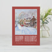 Winter-Märchenland Feiertagskarte (Stehend Vorderseite)