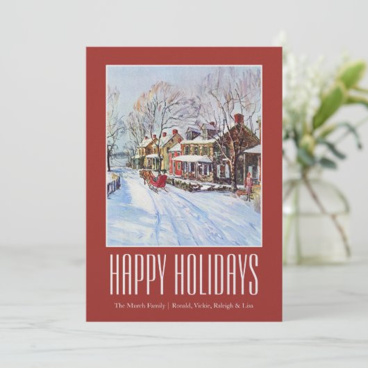 Winter-Märchenland Feiertagskarte (Stehend Vorderseite)