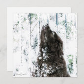 Winter-Märchenland Feiertagskarte (Vorne/Hinten)