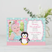 Winter-Märchenland-Geburtstags-Einladung Einladung (Stehend Vorderseite)