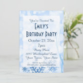 Winter-Märchenland gefrorenes Einladung (Stehend Vorderseite)