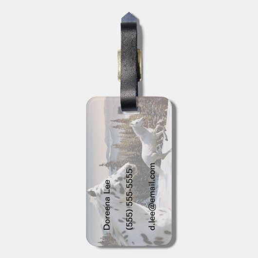 Winter-Märchenland Gepäckanhänger (Rückseite vertikal)