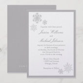 Winter-Märchenland-Hochzeit Einladung (Vorne/Hinten)