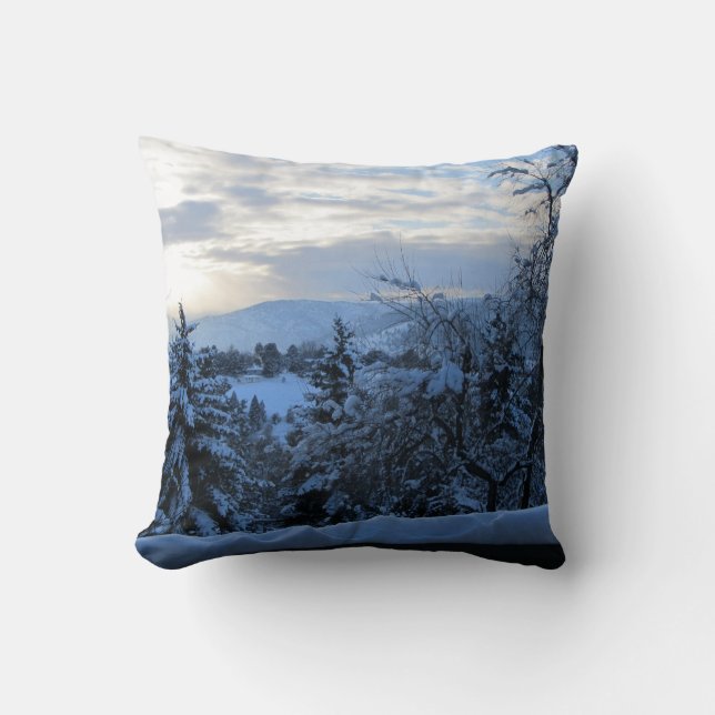 Winter-Märchenland-Kissen Kissen (Vorderseite)