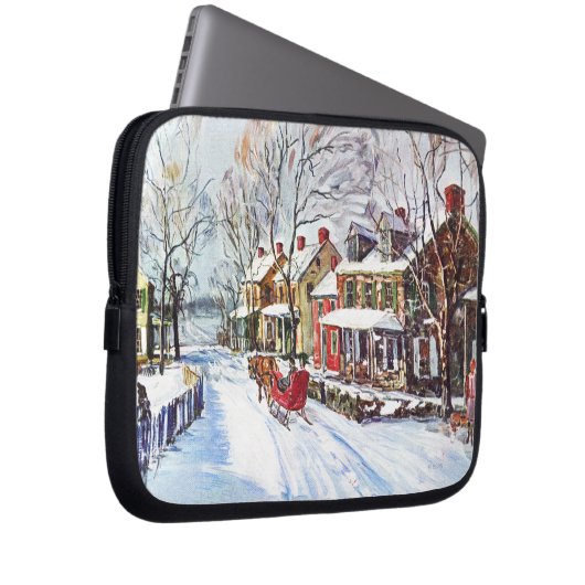 Winter-Märchenland Laptopschutzhülle (Vorne Rechts)