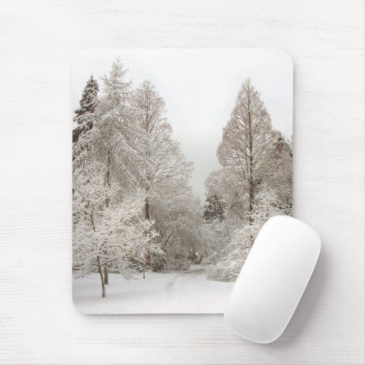 Winter-Märchenland Mousepad Schnee-Waldgeschenke (Mit Mouse)