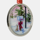 Winter-Märchenland Ornament Aus Metall (Rechts)