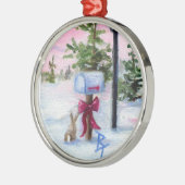 Winter-Märchenland Ornament Aus Metall (Links)