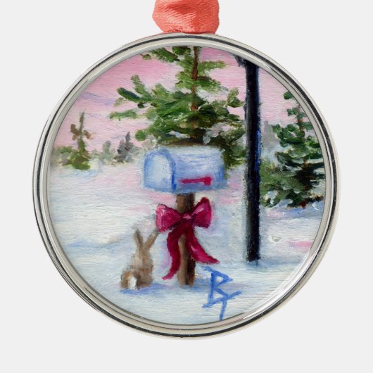 Winter-Märchenland Ornament Aus Metall (Vorne)