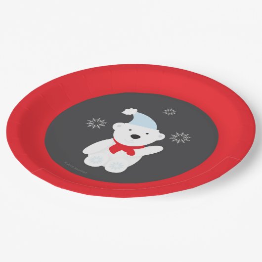 Winter-Märchenland-Pappteller Pappteller (Schrägansicht)
