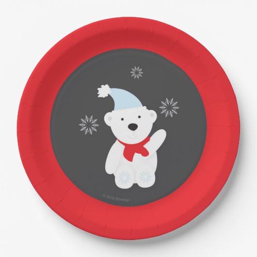 Winter-Märchenland-Pappteller Pappteller (Vorderseite)