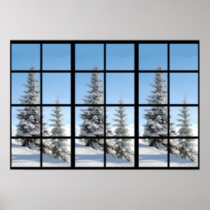 Winter-Märchenland-Plakat Poster