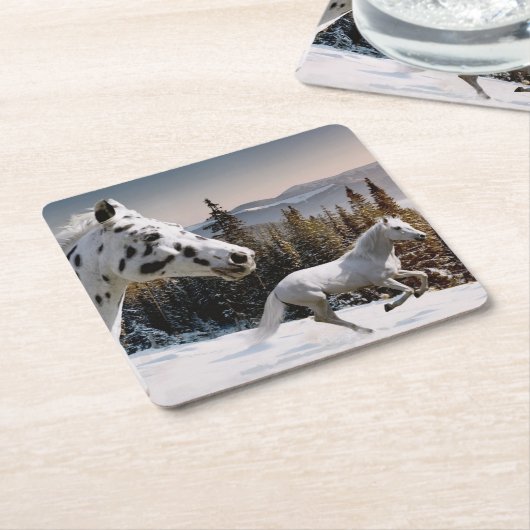 Winter-Märchenland Rechteckiger Pappuntersetzer (angewinkelt)