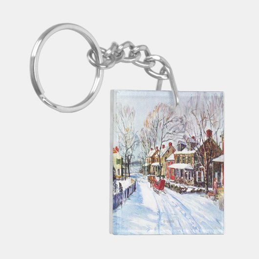 Winter-Märchenland Schlüsselanhänger (Vorderseite links)