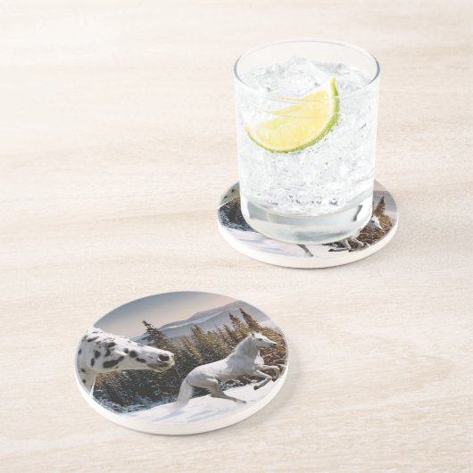 Winter-Märchenland Untersetzer (Seite)