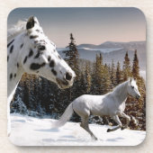 Winter-Märchenland Untersetzer (Vorderseite)